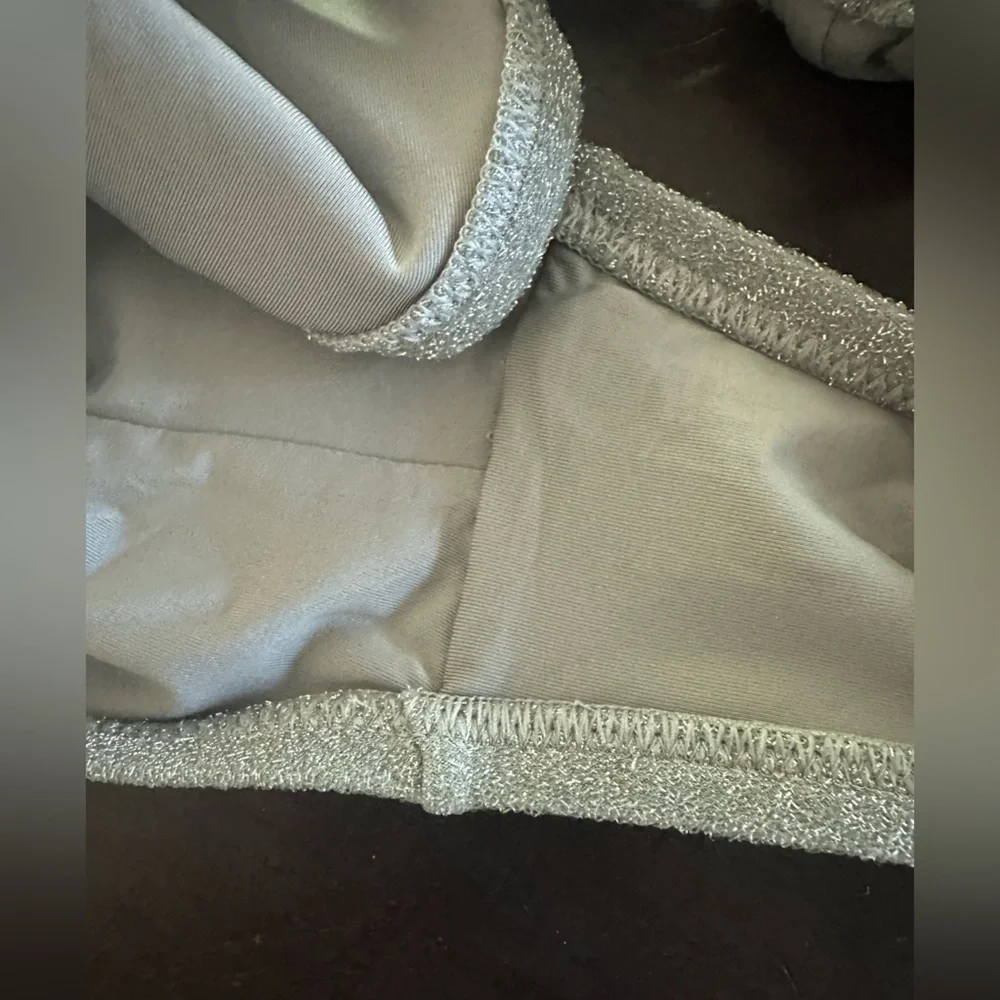 SKIMS Silver Glitter Monokini L